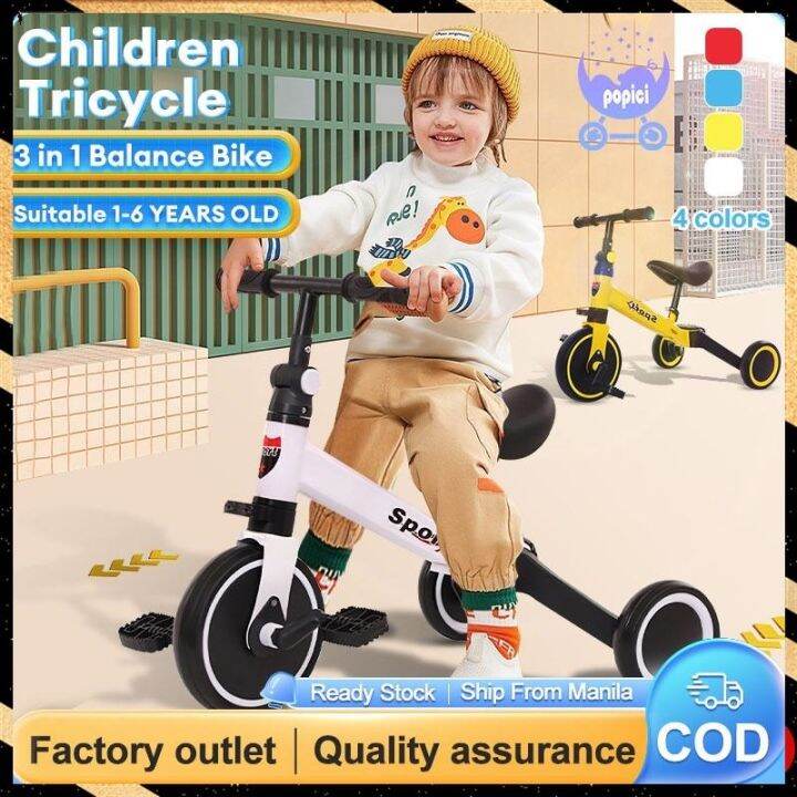 Balance Bike Tricycle Bike for Kids 3 in1 Multifunction Baby Walker