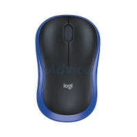 WIRELESS MOUSE LOGITECH M185BL BLACK/BLUE