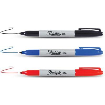 ปากกาเขียนแผ่นพลาสติก Permanent Marker Sharpie (ชาร์ปี้) 1.0mm ปากกากันน้ำ