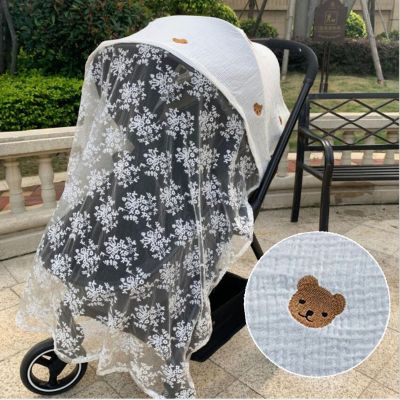 Baby Stroller Cover Breathable Mesh Mosquitoes Net Gauze Sunshade Windshield Sunscreen Curtain