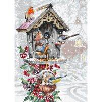 ♕▽ Full Embroidery Mailbox Bird Needles Thread Cross Stitch Ecological Cotton 11CT 3 Strand Counted Embroidery Kits Canvas DIY Art