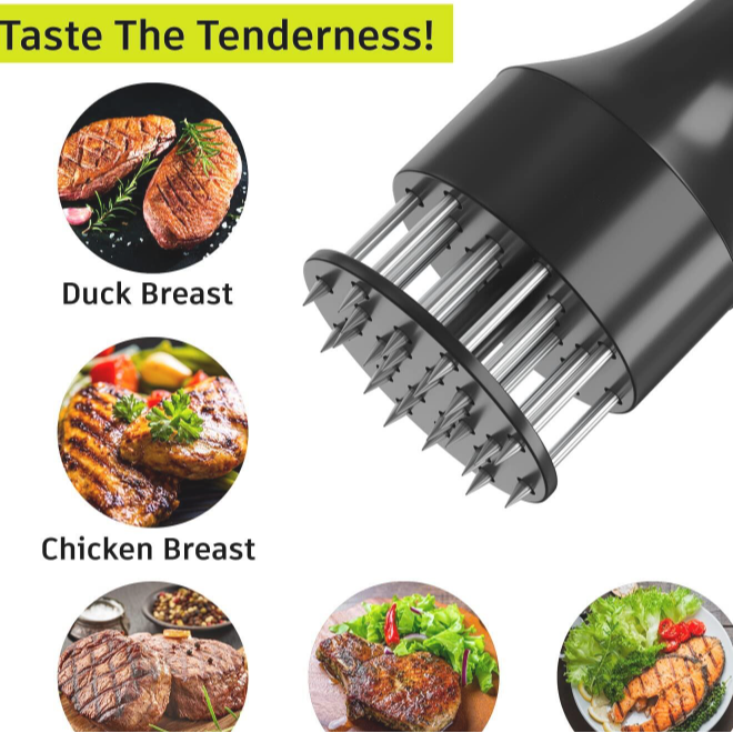 Vovoly Meat Tenderizer Tool, Premium Meat Tenderizer, Stainless Steel 24  Sturdy & Sharp Needle, Easier-Use for Kitchen Cooking Tenderizing Steak  Beef