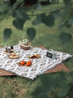 [COD] garden outdoor picnic portable tent mat moisture-proof pad spring outing thickened lawn cloth