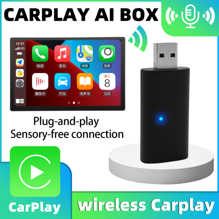 P6499 Wireless CarPlay AI Box Wired to Wireless Carplay Adapter Auto Connect Plug & Play