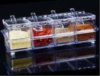 【cw】4pcslot New Kitchen Organizer Storage es Spices Seasoning Jar Transparent Sugar Salt Bottle Kitchen Accessories OK 0631