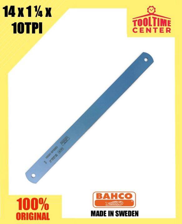 BAHCO High Speed Steel Power Hacksaw Blade 14" x 11/4" x 10TPI 1.6mm