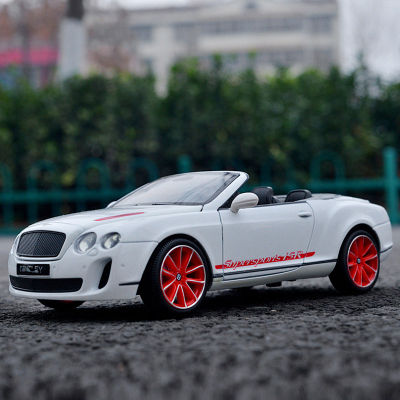 1:24 Bentley Continental ISR Convertible Alloy Diecasts &amp; Toy Vehicles Metal Toy Car Model Sound And Light Collection Kids Toy