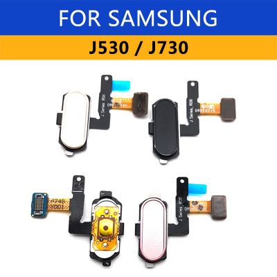 เซ็นเซอร์ลายนิ้วมือเหมาะสำหรับ Samsung Galaxy J5 Pro J7 Pro 2017 J530 J730 J530F ปุ่มโฮมโค้งการมองเห็น J730F