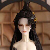 วิกผม BJD 1/3วิกผม Hanfu โบราณแบบย้อนยุคผมยาววิกผมซามูไรสำหรับ SD13 MSD ID72 Le Doll เครื่องประดับ A1442