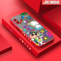 เคส JIUMOO สำหรับ Xiaomi Redmi Note 5 Pro Note 5 Pro Note 5A Prime เคสโทรศัพท์แฟชั่นสีเทียนหน้าด้านบางขอบสี่เหลี่ยมปลอกซิลิโคนคลุมทั้งหมดป้องกันเลนส์กล้องเคสกันกระแทก