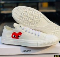 รองเท้าConverse x comme white low✔️งานกล่อง งานแท้ รับประกัน88ปี รองเท้าลำลอง รองเท้าผ้าใบ รองเท้าแฟชั่น