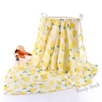 【hot sale】 ✼☞❁ C10 Nature Print 2Layer Super Soft Bamboo Cotton Muslin Swaddle Blanket Newborn Baby Wrap