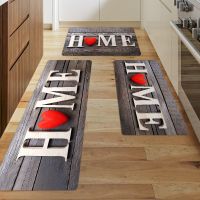 1pc Letter Home Print Floor Mats Polyeseter Heart Kitchen Mats Home Rugs Entrance Doormat Living Room Home Decortion