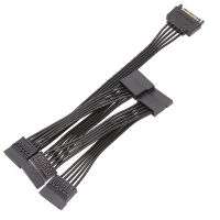 5-wire 15pin Male to Female Extension Cable 1 to 5 for Computer Hard Disk Interface Power Cord