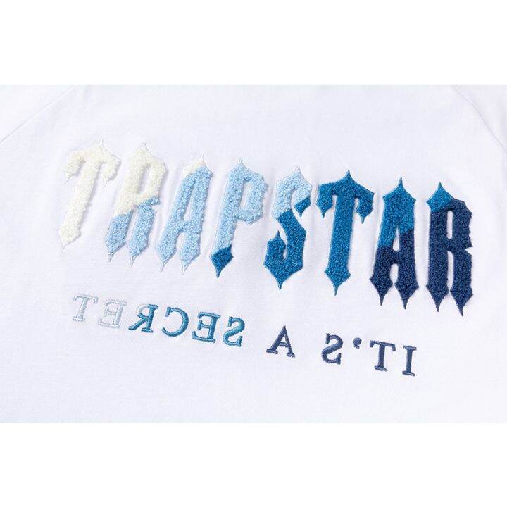 เสื้อยืดแขนสั้น-ปักลาย-trapstar-สีพื้น-สําหรับผู้ชาย-และผู้หญิง