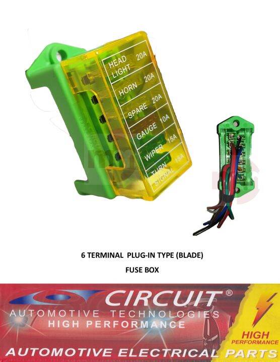 CIRCUIT PLUGIN FUSE BOX (BLADE TYPE) 6 TERMINAL 10 TERMINAL PFB6T PFB