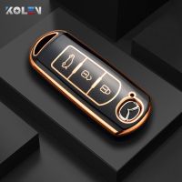 TPU แฟชั่น Kunci Remote Mobil โครงเปลือกนอกเคสสำหรับ Mazda 2 3 5 6 BL BM GJ Ataxela Demio CX-3 CX3 CX-5 CX5 CX7 CX-9ไร้กุญแจ CX8