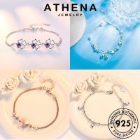 d363218 ATHENA JEWELRY กำไลข้อมือ แท้ ผู้หญิง เรียบง่าย มอยส์ซาไนท์ไดมอนด์ เครื่องประดับ เงิน เกาหลี กำไล ต้นฉบับ 925 M0