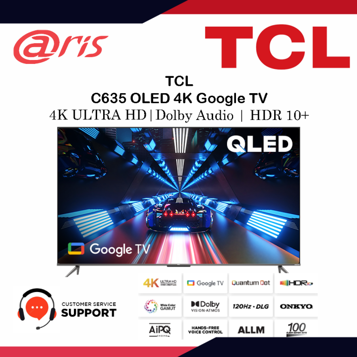 TCL C635 QLED UHD 4K Android TV 50,55 & 65 INCH HDR10+ 120Hz DLG BOBLY ...