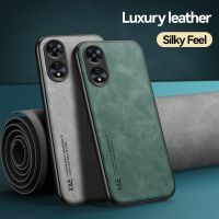 For OPPO Reno 8T A78 A17k A17 A57 A77s A77 4G 5G Luxury Plain Skin Leather Phone case Car fashion Shockproof Casing Soft Back Cover