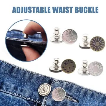 4/ 8pcs Adjustable Detachable Jeans Pin Buttons Nail Sewing-free Retro  Metal Buckles for DIY Clothing Garment Button Accessories