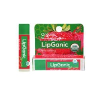 LIPGANIC Strawberry Lip Balm ลิปบาล์มกลิ่นสตอร์เบอรี่ ออร์แกนิค USDA จากอเมริกา ปลอดภัย 100%