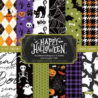 Panalisacraft 24 sheets 6 X6 Halloween Scrapbook paper Scrapbooking patterned paper pack handmade craft paper Background paper