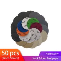 50PCS 2Inch Sanding Discs 60-10000 Grit Silicon Carbide Wet and Dry Sanding Paper Hook&amp;Loop Sandpaper for Woodworking Power Sanders