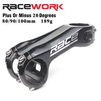 RACEWORK MTB ก้านจักรยานเสือหมอบ,31.8*80/100มม. เบาพิเศษ CNC จักรยานเสือภูเขา20องศาความแข็งแรงสูง XC AM DH มือจับ