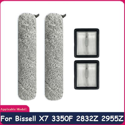 4Pcs Floor Brush and Hepa Filter for Bissell X7 3350F 2832Z 2955Z Cordless Vacuum Cleaner Replacement Spare Parts Accessories