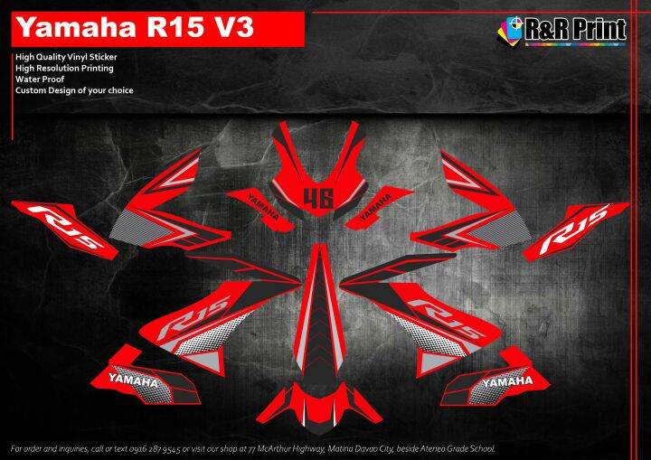 Yamaha R15 V3 Decals Sticker | Lazada PH