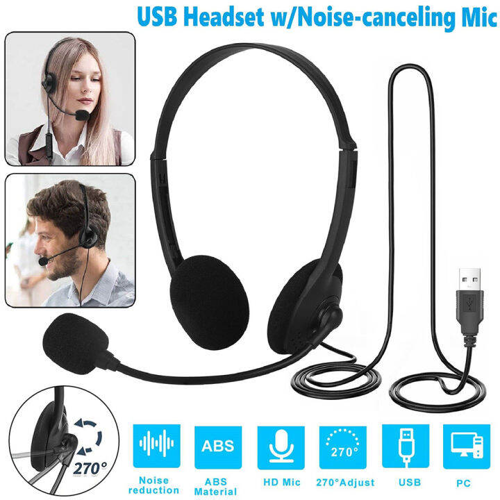 AIRDI USB Headset With Icrophone For PC, Coputer Headset With Ic