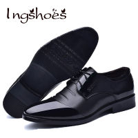 lngshoes?รองเท้าผู้ชาย รองเท้าหนังผู้ชายธุรกิจรองเท้าชุดลำลอง, รองเท้าหนังลำลองสำหรับบุรุษ, รองเท้าผู้ชายหนังเงา [คุณภาพสูง] สบายและระบายอากาศ