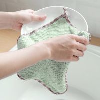 Kitchen Cleaning Rag Double-sided Strong Water-absorbing Non-oily Dish Towel Dry And Wet Scouring Pad Non-stick Oil Hand Towel Dish Cloth  Towels