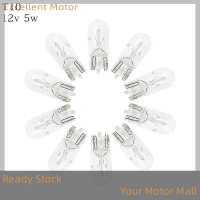 Excellent 10pcs Car T10 halogen W5W 12V Auto Lamp หลอดไฟเครื่องมือการอ่านไฟ