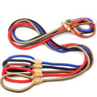 Hot Dog Chain Leash ขนาดใหญ่และขนาดกลางลูกสุนัขสัตว์เลี้ยงความยาว1.5M สไลด์เชือก Heavy Duty ถักปรับแหวน Collar Training Leash