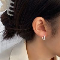 annita.silver - Twist rope hoop earrings //ต่างหูห่วงเชือกบิดแบบล็อค เงินแท้925 เหมาะกับคนแพ้ง่าย