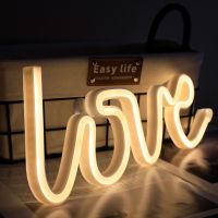 LED Neon Lights Love Shape Night Light Sign Lamp Battery USB Double Powered Nightlight for Indoor Valentines Wedding Birthday