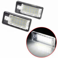 2ชิ้น18 LED ข้อผิดพลาดฟรีป้ายทะเบียนแสงโคมไฟสำหรับออดี้ A3 A4 A6 A8 B6 Q7