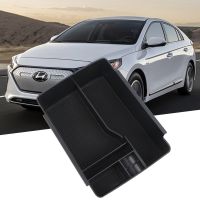 กล่องที่เก็บสัมภาระตรงกลางรถสำหรับ Hyundai Ioniq EV 2021อุปกรณ์เสริมสำหรับถาดจัดระเบียบควบคุมส่วนกลางวัสดุ ABS