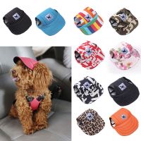 Large Size Dog Hat With Ear Holes Summer Canvas Baseball Cap For Small Pet Dog Accessories Hiking Pet Products 7A0138