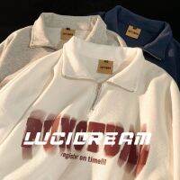 LUCIDREAM เสื้อกันหนาว เสื้อแขนยาว เสื้อกันหนาว ผู้หญิง 2022สินค้ามาใหม่ วินเทจ Oversize เกาหลี ใส่สบายๆ ทรงหลวม สไตล์สปอร์ต PL43Z22102115