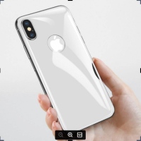 ฟิล์มกันรอยด้านหลัง ไอโฟน เอ็กซ์เอส แม็กซ์ หนา 0.3 มม. สีขาว 4D 0.3mm Arc Edge Full Glue Full Tempered Glass Back Protector Film for iPhone XS Max (6.5