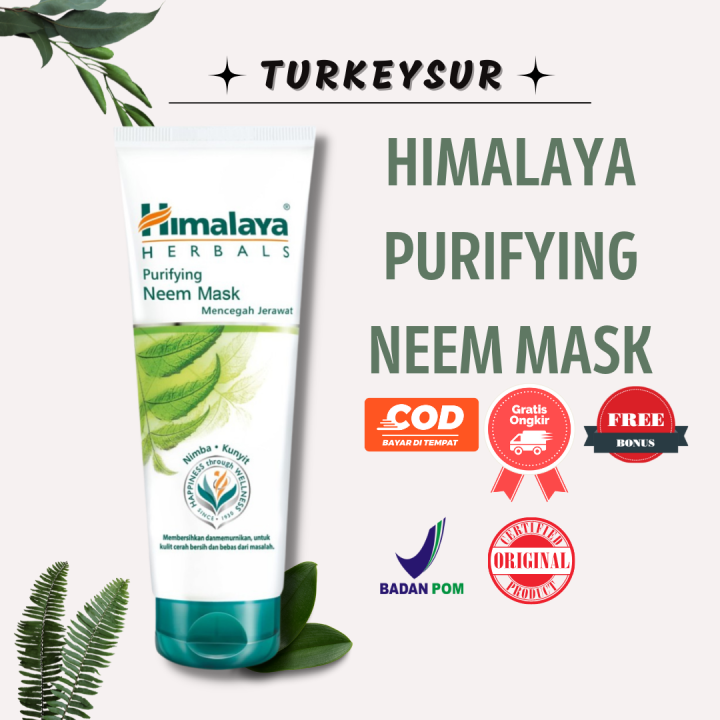 Himalaya Purifying Neem Mask Masker Wajah 100ml Original Full Size Free