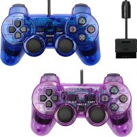 【DT】hot！ Transparent Color Controller PS2 /PS1 Console Vibration Joystick Joypad Playstation2 mando