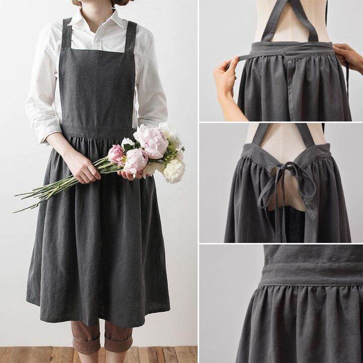 nordic-simple-florist-apron-cotton-linen-gardening-coffee-shops-kitchen-aprons-for-cooking-baking-restaurant-apron-pinafore