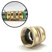 1pc Rotatable Brass Two-way Female Connector Garden Hose Adapter 3/4 Brass Connector Brass Adapter