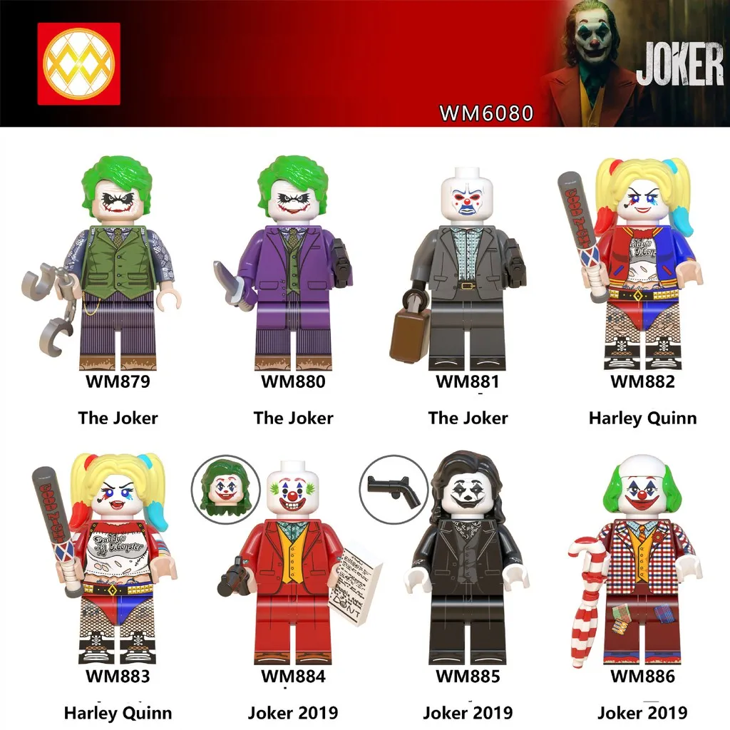 Lego Minifigures Các Mẫu Nhân Vật Joker Harley Quinn Marvel DC Mẫu Mới Ra  WM6080 