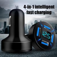 Car Charger 4usb Fast Charging Car Phone Adapter One Drag QC3.0 Car Charger Four M4R1