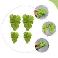 BESTOMZ 4pcs liflike lettuce ใบไม้ประดับผักใบจำลองการตกแต่งผักจำลอง